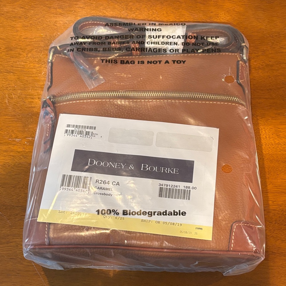 Dooney & Bourke Caramel Leather Crossbody Bag